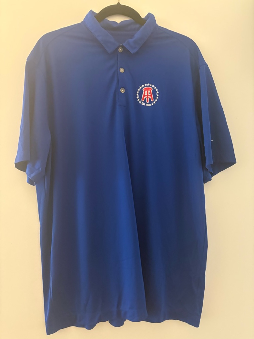 Men's Barstool Logo Royal Blue Performance Polo